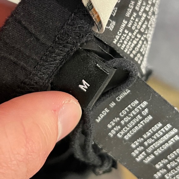 Harley Davidson Skull Rose Black Jogger Pants Women's Medium Cotton - Picture 7 of 7